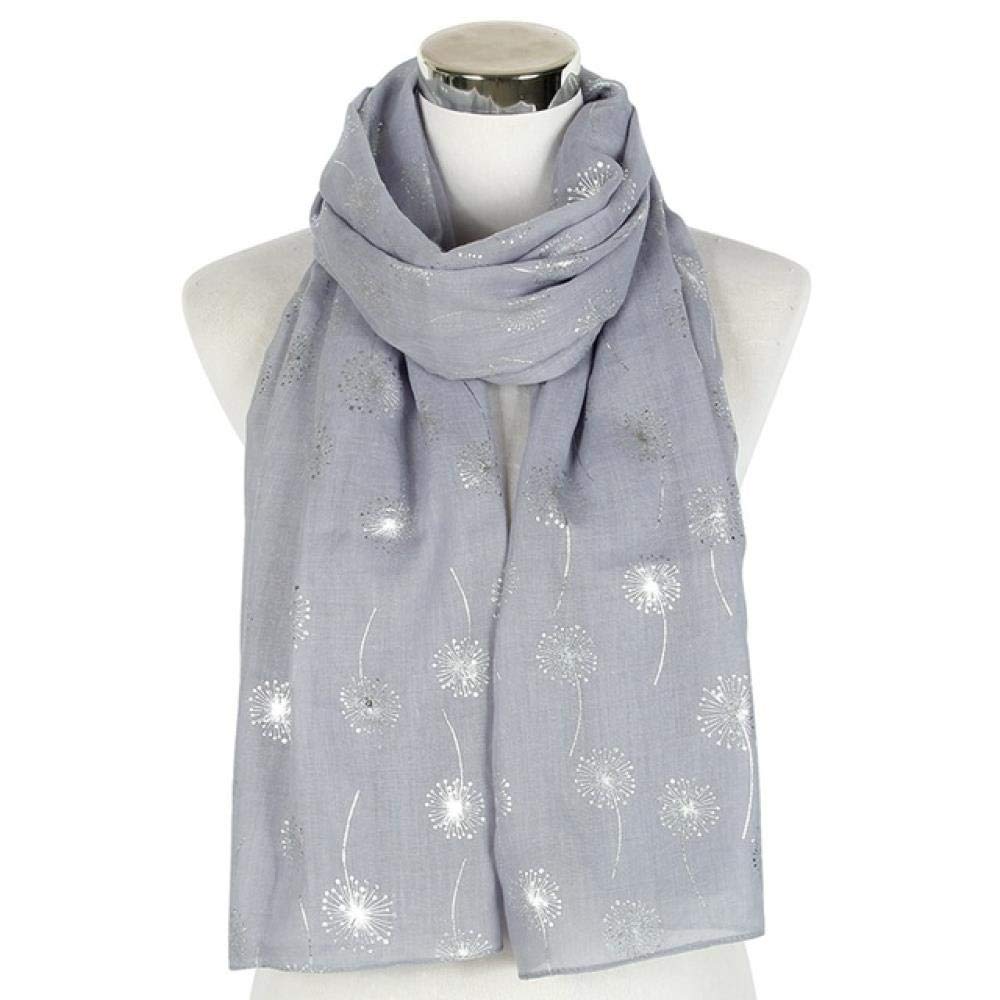 Foulard pissenlit argenté de qualité supérieure aux reflets bronze