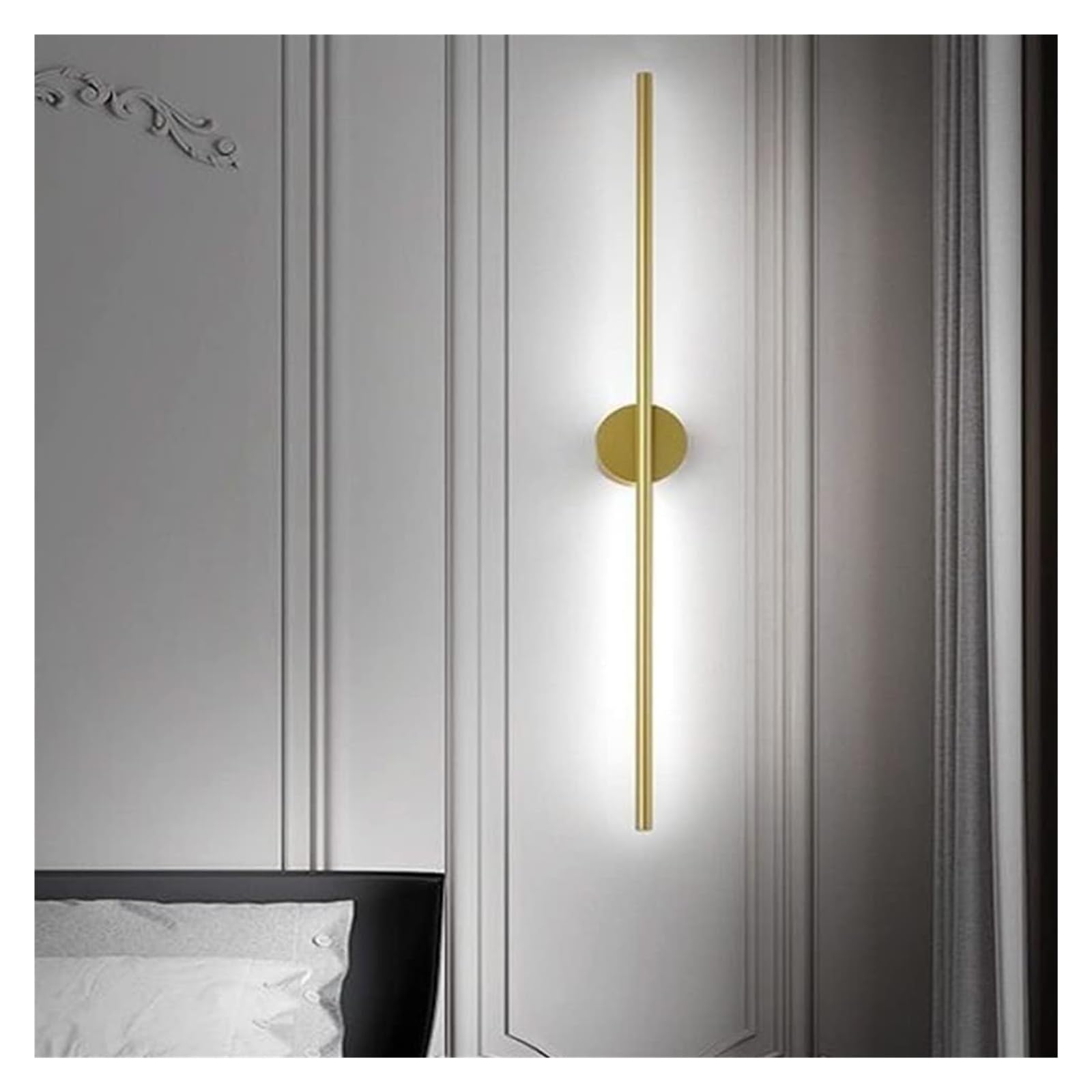 ISCBAFYX Kinkiet, kinkiet Długi pasek Wewnętrzny kinkiet LED Aluminiowa lampka nocna Astygmatyzm sufitowa Kinkiet ścienny Lampy MI-NI ścienna Kompatybilna z salonem Dresser (Kolor: 4000 tys.,