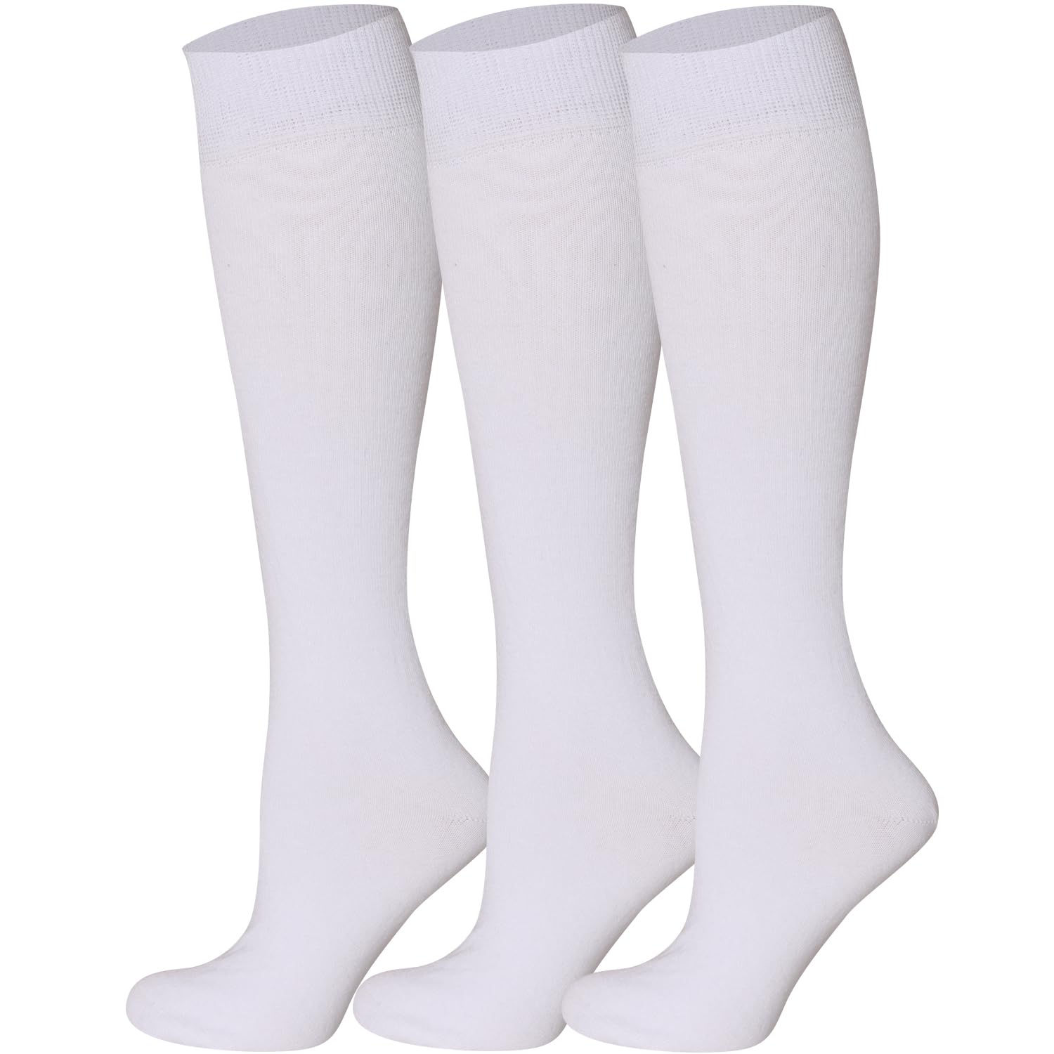 Mysocks 3 Pairs Calcetines altos unisex hasta la rodilla con algodón peinado extrafino
