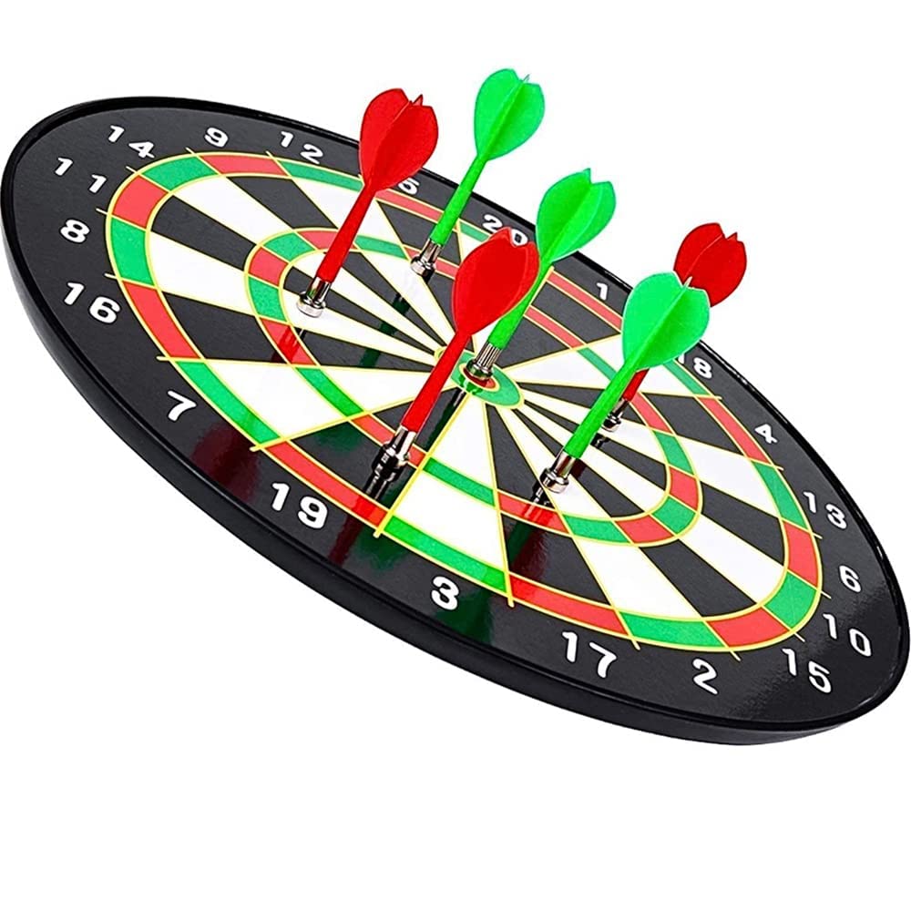 Super Big Full Size Magnetic Dart Board With 6 Highly Magnetic Darts - Excellent Indoor and Party Game Toy for Kids - Comfortable Play - Gift