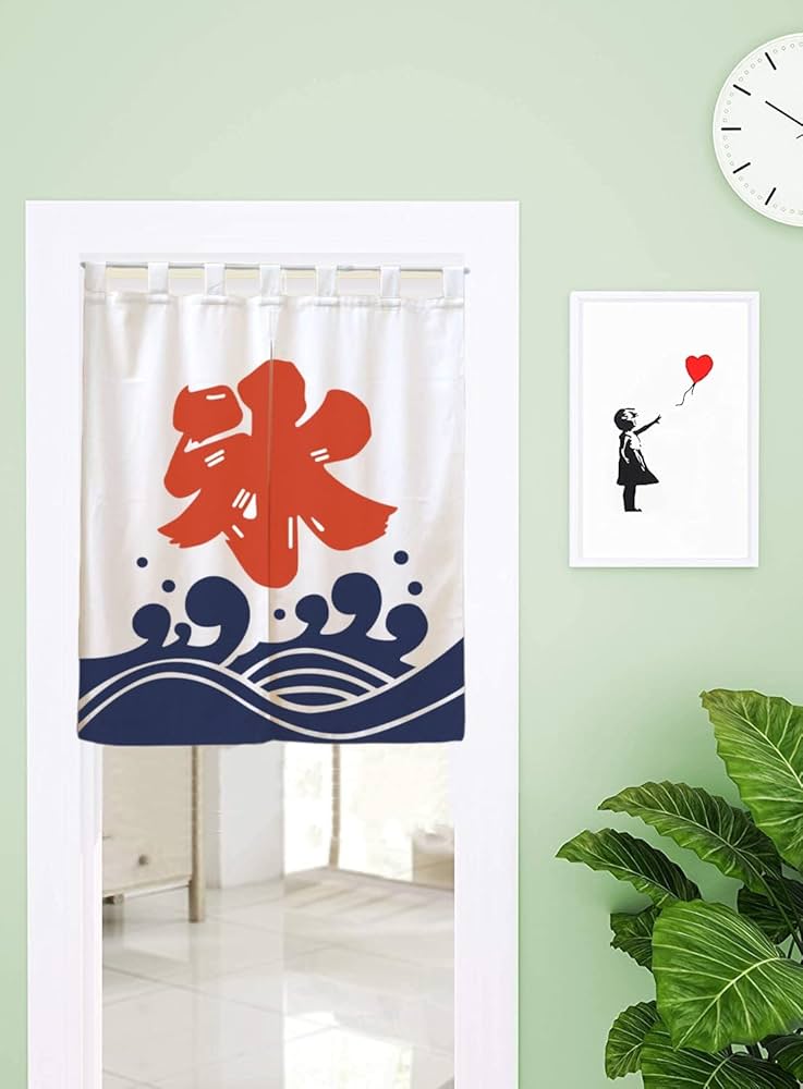 レトロポップ☆紫メッシュ　ファンシーロング暖簾 レトロポップ☆紫メッシュ ファンシーロング暖簾 レトロポップ