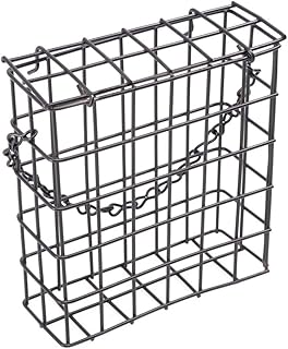 POPETPOP Suet Feeder - Suet Cage Suet Feeders with Hanging Metal Bird Feeders Suet Cakes Feeder for Wild Birds - Birds Feeder Outdoor Garden