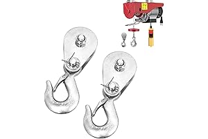 2 Pcs Snatch Block with Hook Heavy Duty Pulley Lifting Block