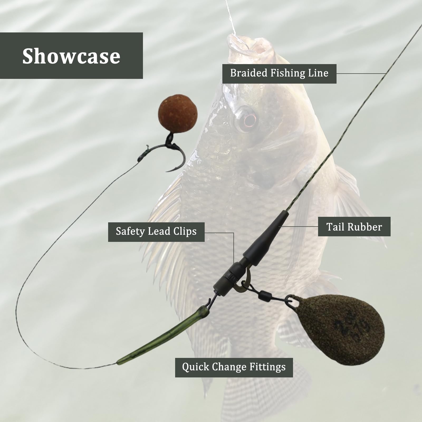 6 Piezas Carp Leadcore Leaders 70cm Clips de Plomo de Seguridad 25 Libra Clips de Cola de Pesca Accesorios Pesca Equipo de Pesca al Aire Articulos de Pesca para Agua Dulce Salada Carpa Trucha