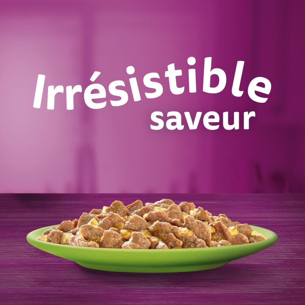 WHISKAS 7 Ans + Repas Pour Chat Senior, Lot de 84 Sachets fraîcheur de 85 g, 4 Variétés en Gelée, Nourriture Humide Chat Complète et Équilibrée