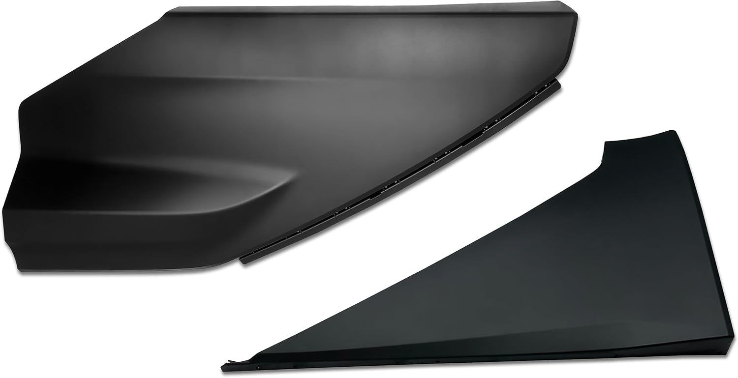 KOZAK Front Fender w/Bracket & Cover, Front Fairing w/ 2x Steps, Rear Panel w/Under Fairing Complete Set fits Left Driver Side Compatible with Kenworth T680 Next Gen 2022+ + Logo, Wipers, Vest