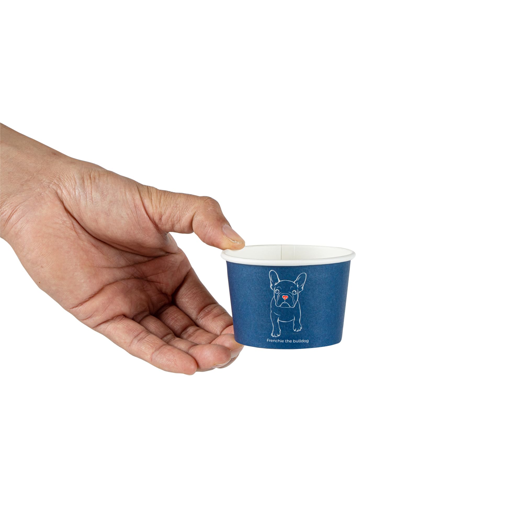 Restaurantware Coppetta - Vasos de postre de 4 onzas, 50 vasos desechables para helado, tapas se venden por separado, cuencos de papel francés para yogur congelado, para alimentos fríos y calientes