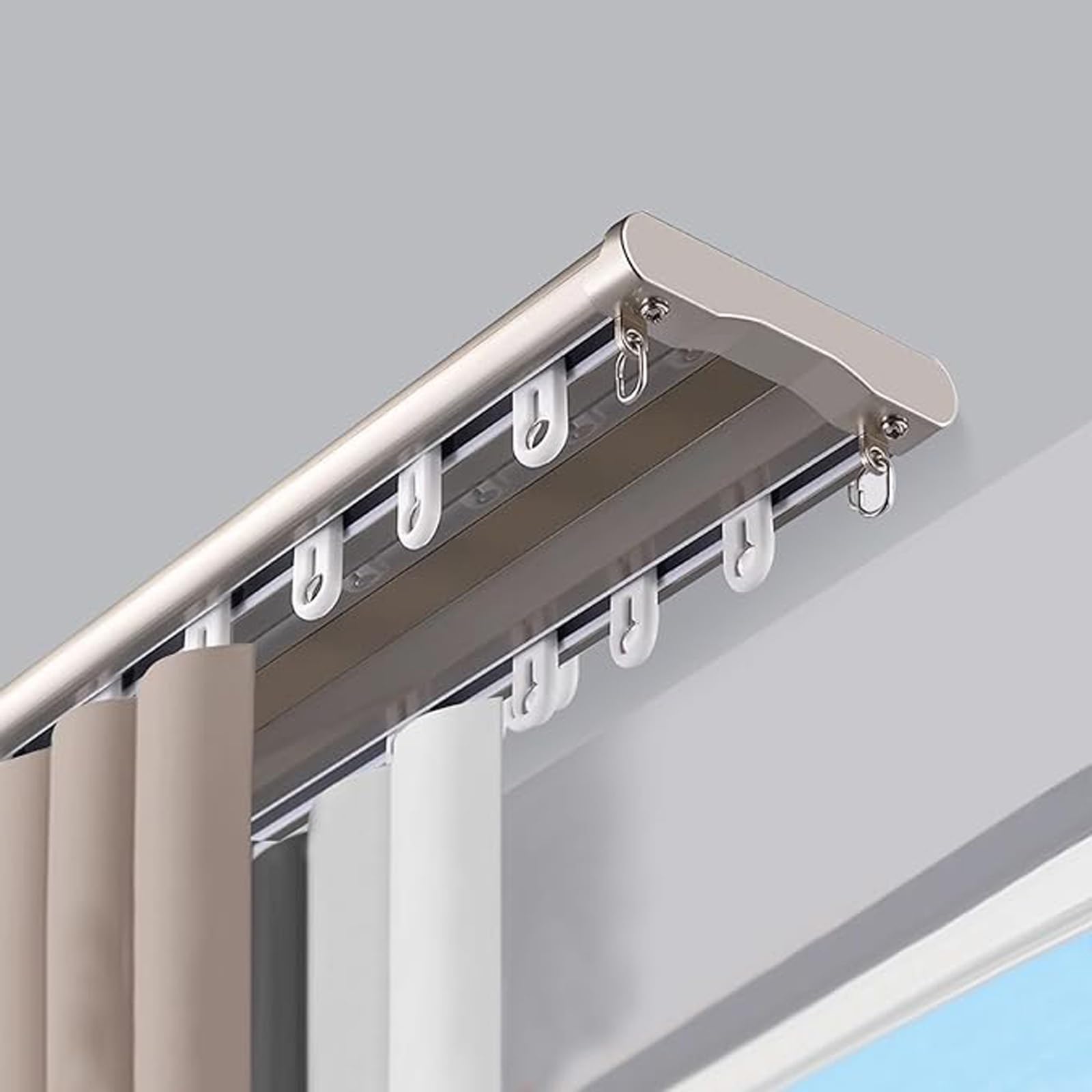 Aluminiowy system sufitowy ain Track Dwuwarstwowy 2-Lane 100-600 cm Cichy Idealny do ains d h 4m (13.1ft) - Wszechstronny i Slish Solut