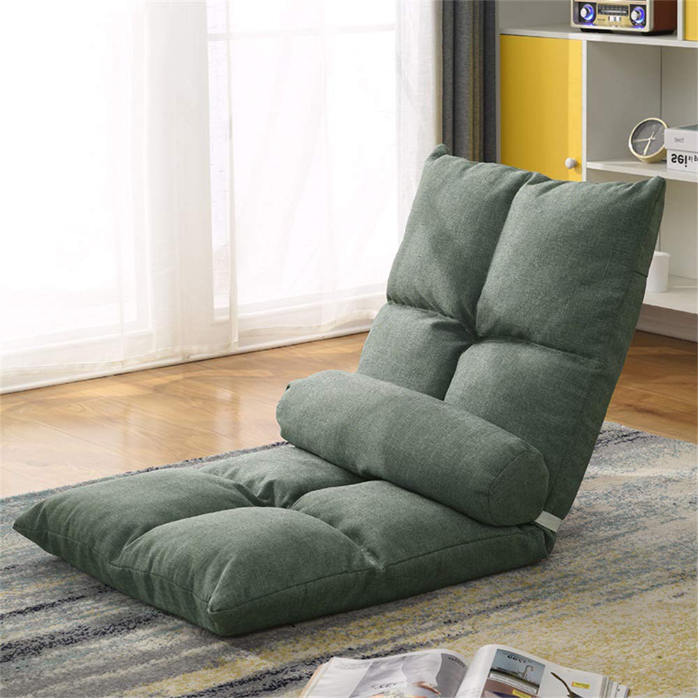 ZRRtables Luxury Padded Floor Chair with Back Support, Gaming Floor Sofa Adjustable Chair for Adults & Kids