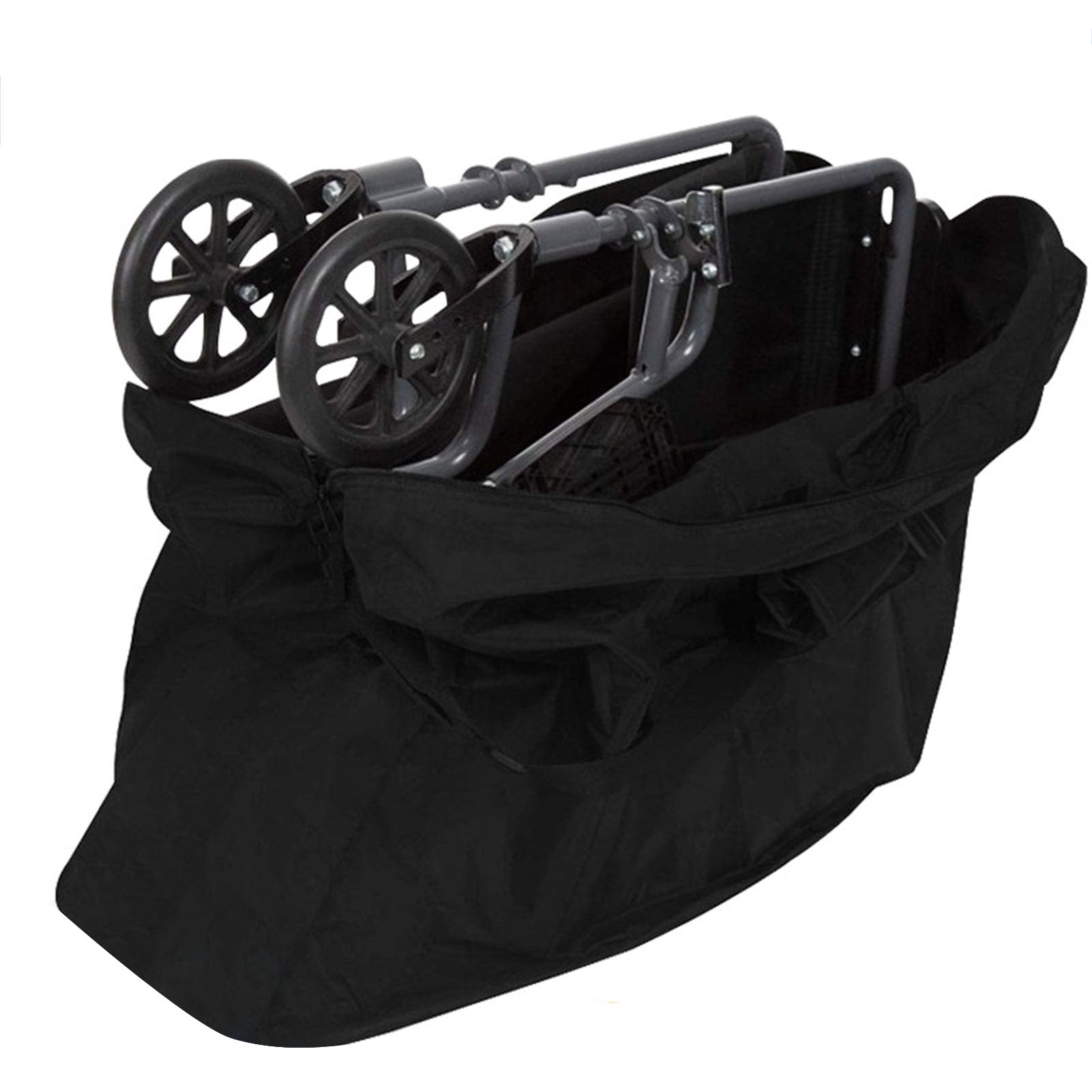 Bolsa de viaje para andador, bolsa para silla de ruedas para andador plegable, bolsa de almacenamiento de tela Oxford 600D con correa de transporte acolchada, bolsa de (115 * 80 * 40cm)