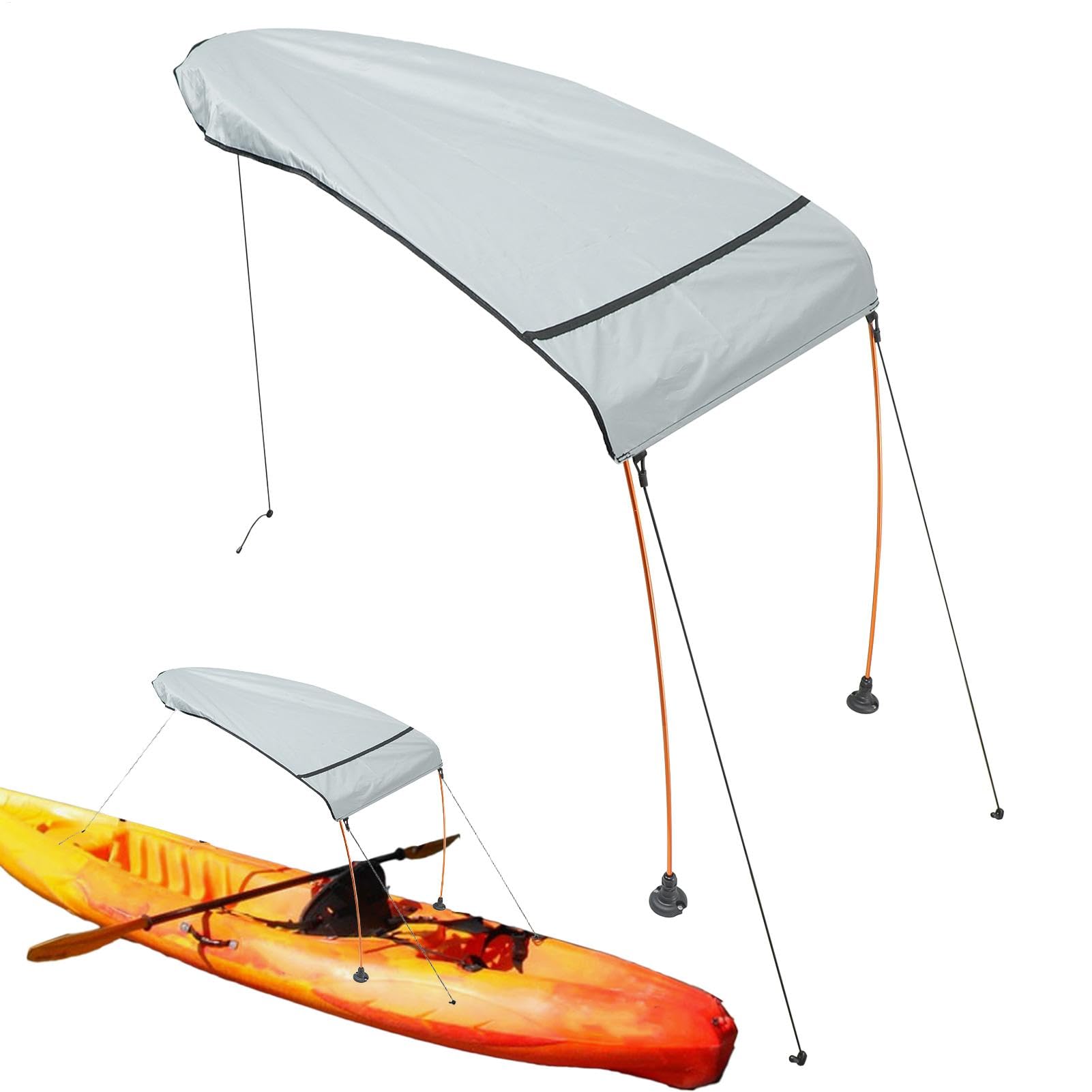 Generico Tendalino Parasole Per Kayak, Parasole Per Barca | Baldacchino Per Gommone Per Kayak - Ombrellone Da Spiaggia, Kit Hardware Base Per Montaggio Su Tettoia Per Kayak Per La Pesca All'aperto