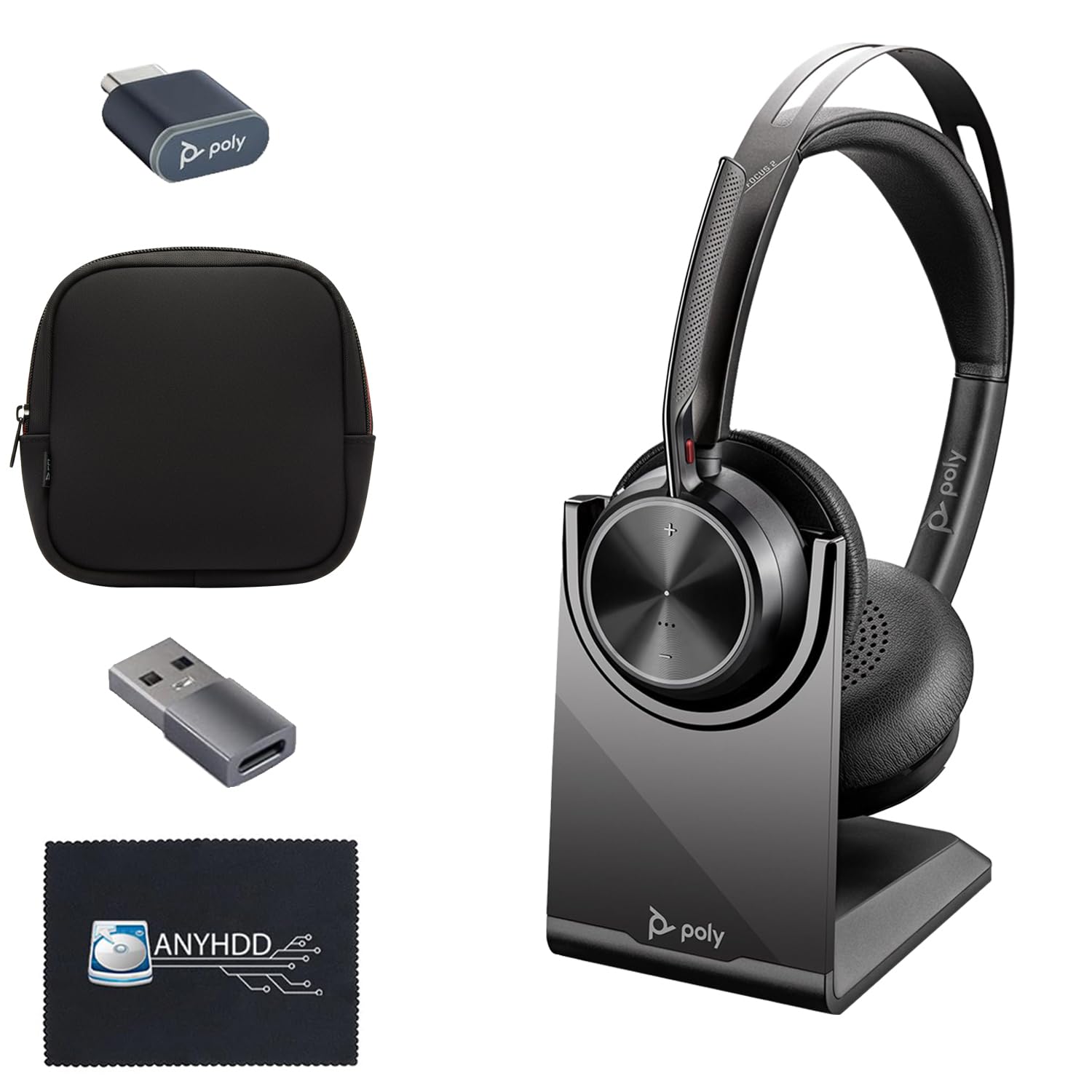 Poly Voyager Focus 2 UC (充電スタンドあり) Poly Voyager Focus 2 UC Wireless Headset & Charge Stand