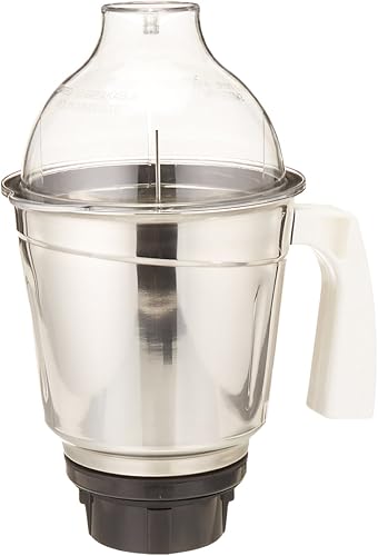 Miniatura 1 de Preethi Tarro grande de acero inoxidable de 1.5L para Eco Twin, Eco Plus, Nitro y Blue Leaf, 1.5 litros