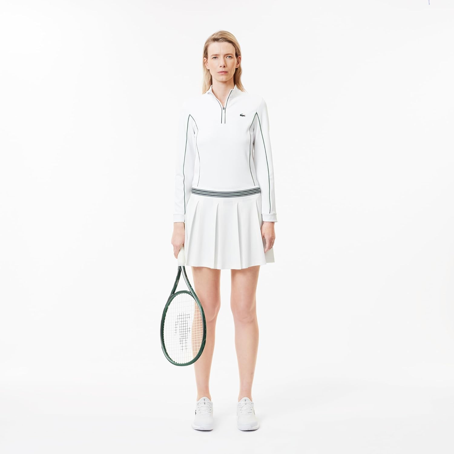 Lacoste Womens Sport Piqué Tennis Skirt with Liner