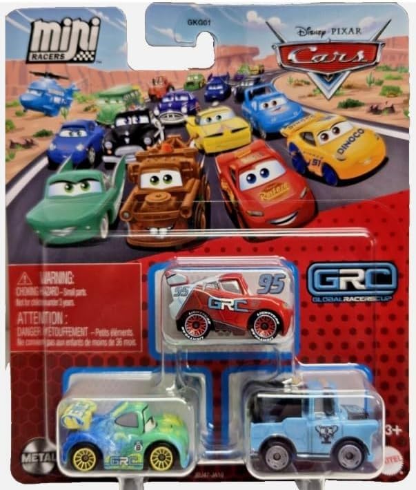 Amazon.com: Mattel Cars 3 Mini Racers Grc Lightning McQueen Carla