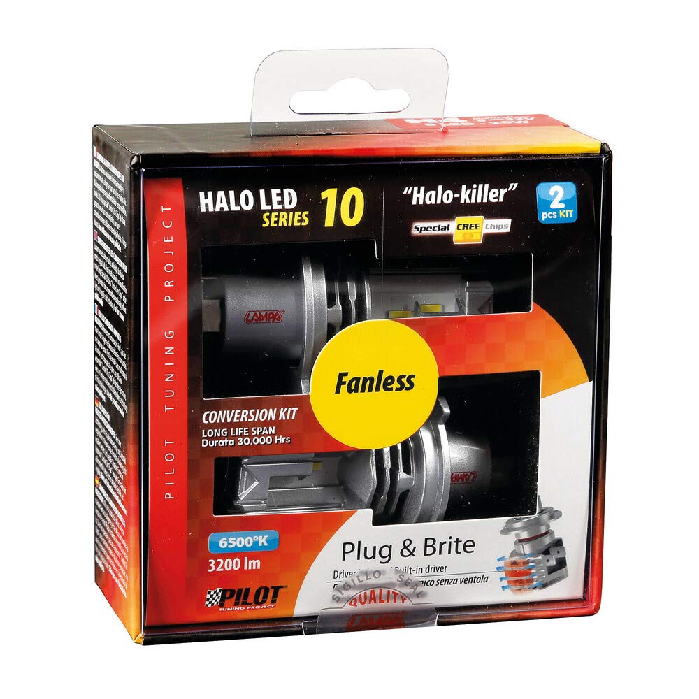 PILOT 57730 9-32V Halo LED Serie 10 Halo Killer - (H4) - 20W - P43t - 2 pz - Scatola