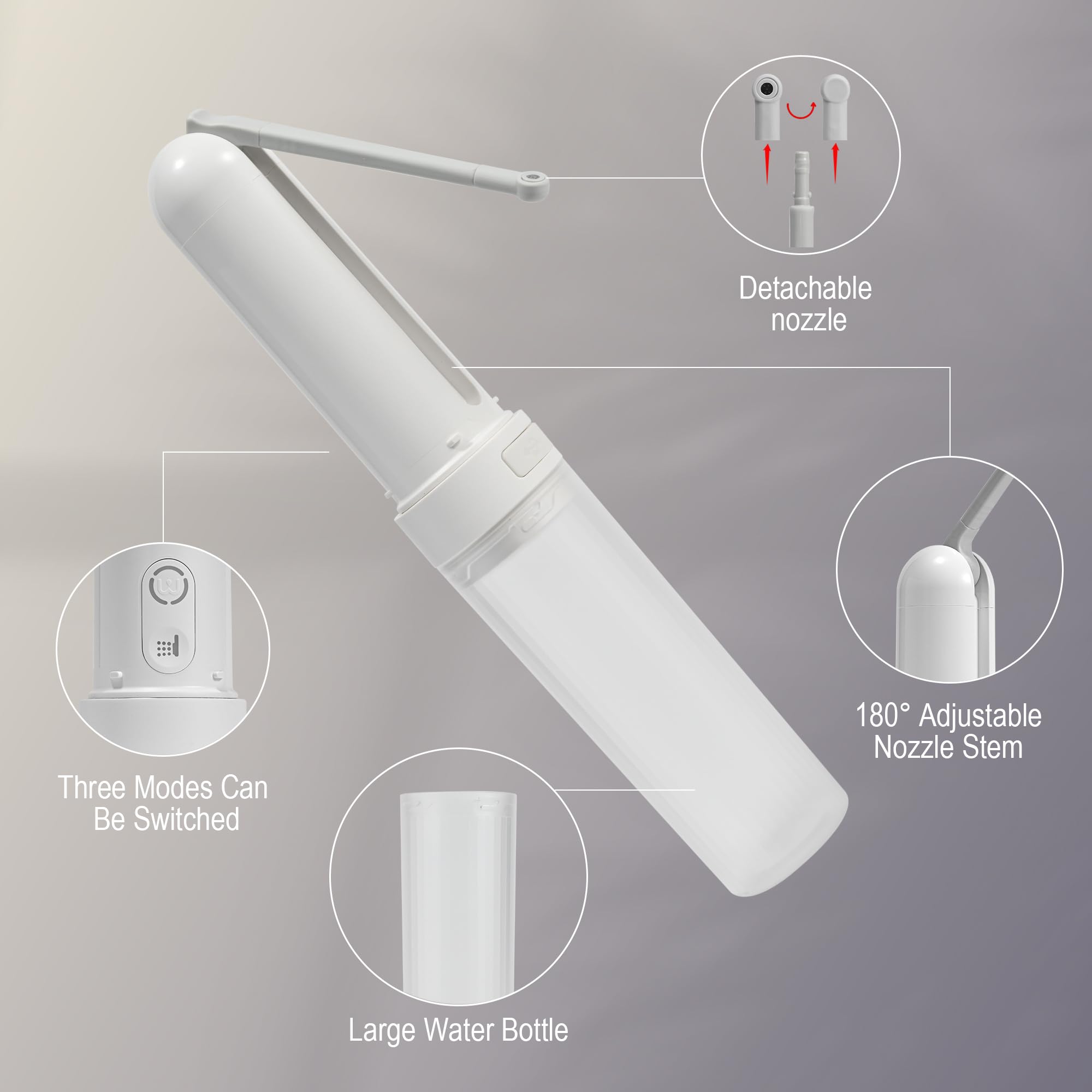 Travel Portable Bidet USB-C Rechargeable Handheld Travel Bidet Sprayer with 3 Wash Modes for Personal Hygiene Bed-Ridden Postpartum — view 4