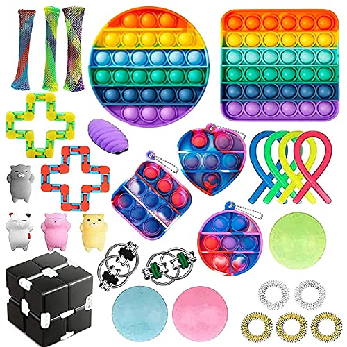 YUZHANGTONG Sensory Fidget Toy Set, Stress Relief Toys for Adults Kids ADHD Anxiety Autism,Adults, Perfect for Classroom Reward with Gift Box,Anxiety Autism to Stress Relief and Anti Anxiety (30Pcs)
