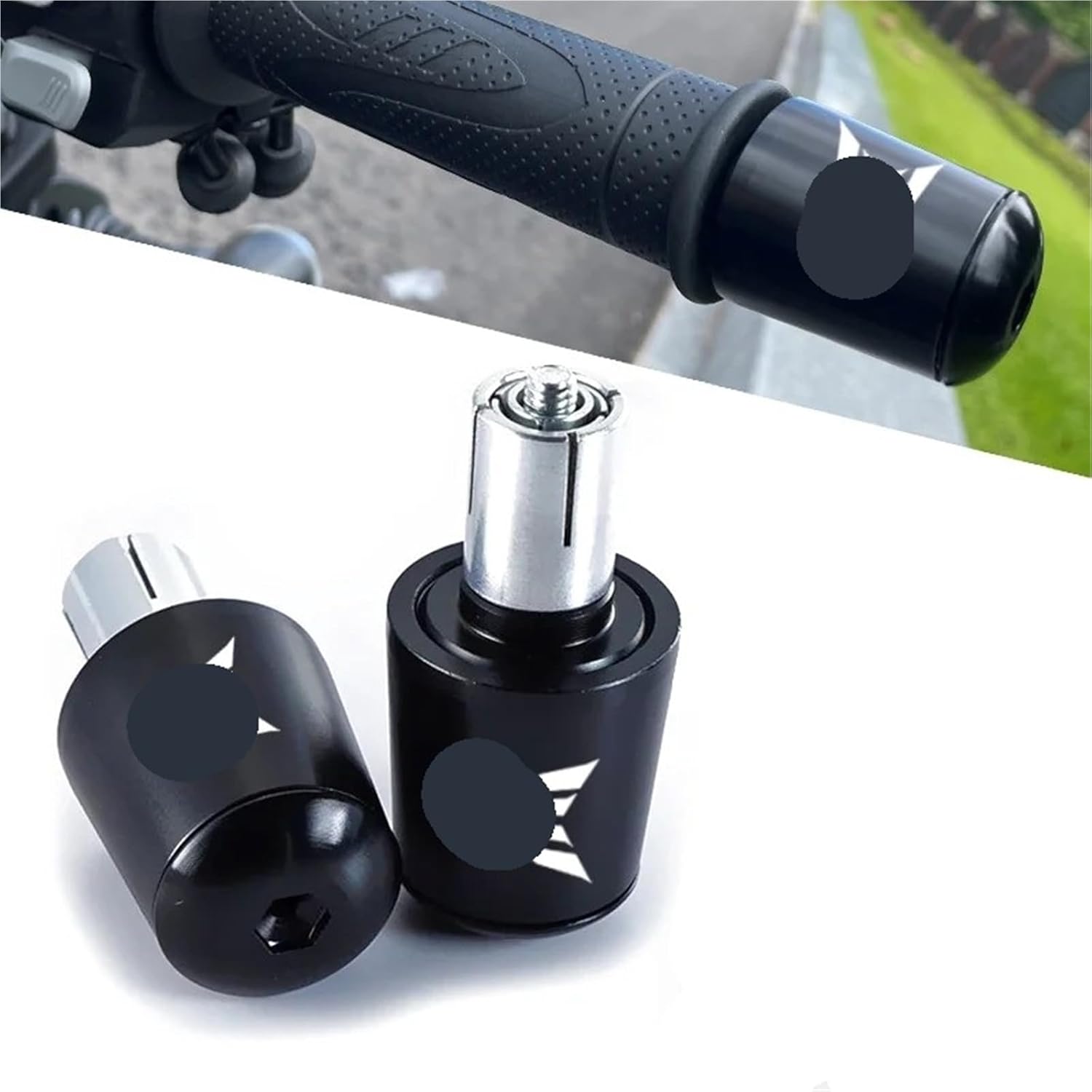 オートバイハンドルバー ハンドルバーグリップキャップ エンドハンドル プラグキャップ のために MT01 MT09 MT07 MT1