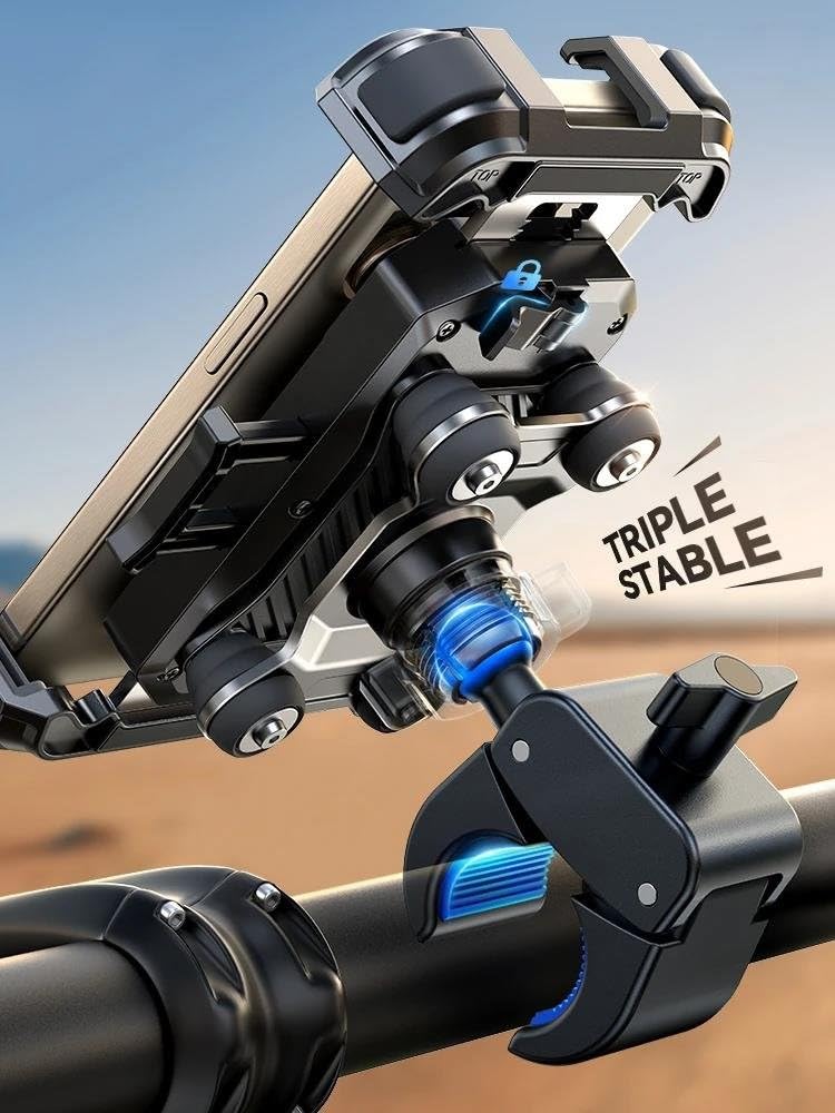 Supporto Per Telefono Per Moto Anti-vibrazioni Per Manubrio Bicicletta Per 4.7-7” Accessori Per Ciclismo