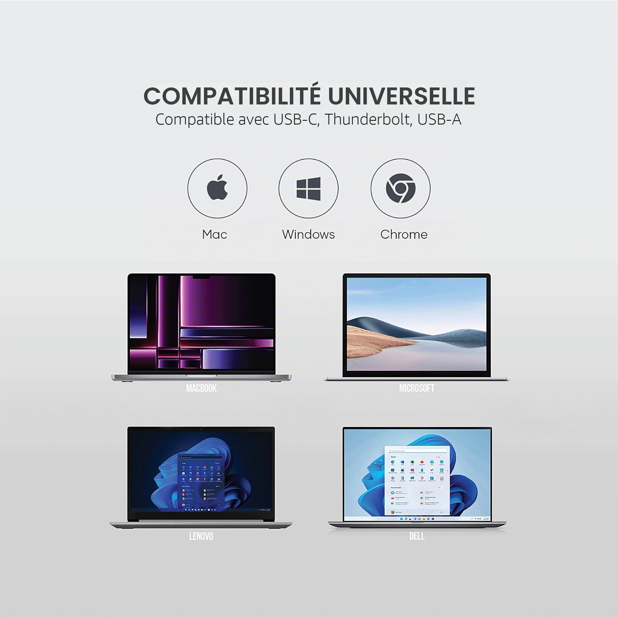 SATECHI Station d’Accueil 13 en 1, Docking Station Triple HDMI 4K@60Hz, Ethernet, Charge PD 100W, 2X DisplayPort, Données à 10Gbps 2X USB-C, 3X USB-A et Audio Jack pour MacBook, PC Portable et Plus | 3x HDMI, 2x DisplayPort, Ethernet, 2x USB-C et 3x USB-A
