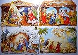 Motiv: siehe Foto Glanzbilder Weihnachten Maria Josef Jesus Krippe EF 7202 Oblate Posiebilder Scrapbook Deko GWI 451