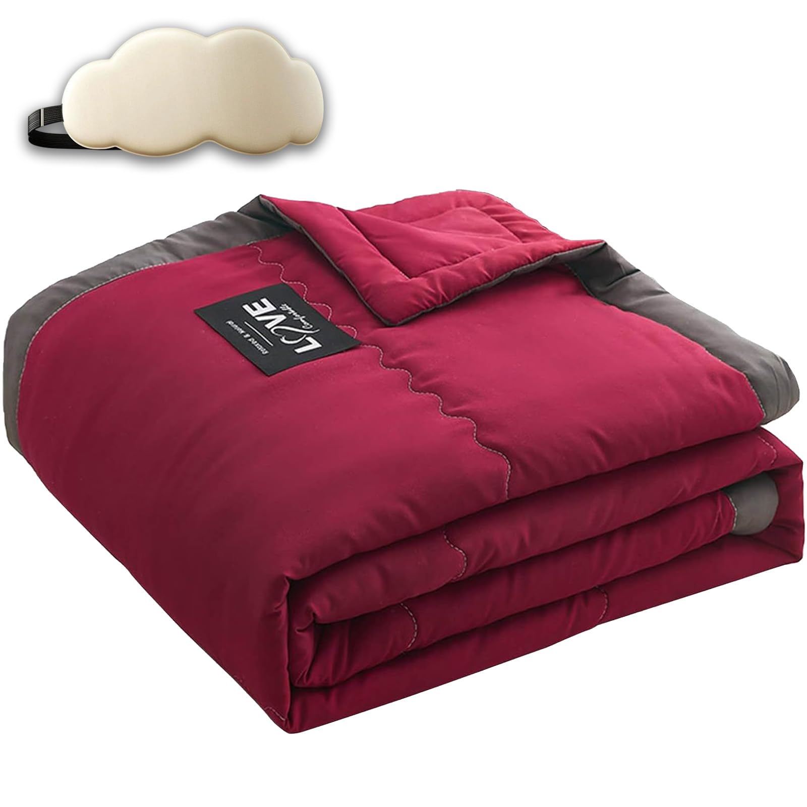 Couverture rafraîchissante lit et canapé plaid léger lavable été Pealeaf rouge