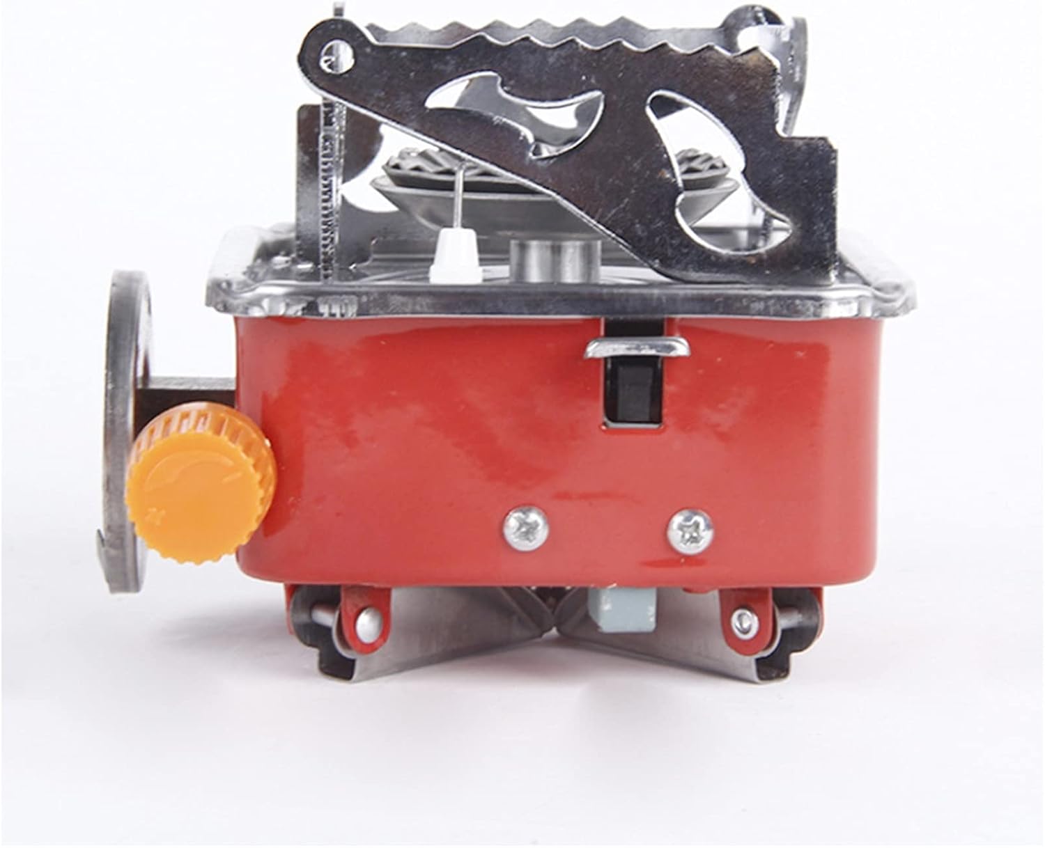 2800W estufas de camping plegable de la estufa de gas al aire libre Tipo de tarjeta de la palma cuadrada Cocinar Picnic Split Splites Cocina Quemadores Camping (Color : Orange)