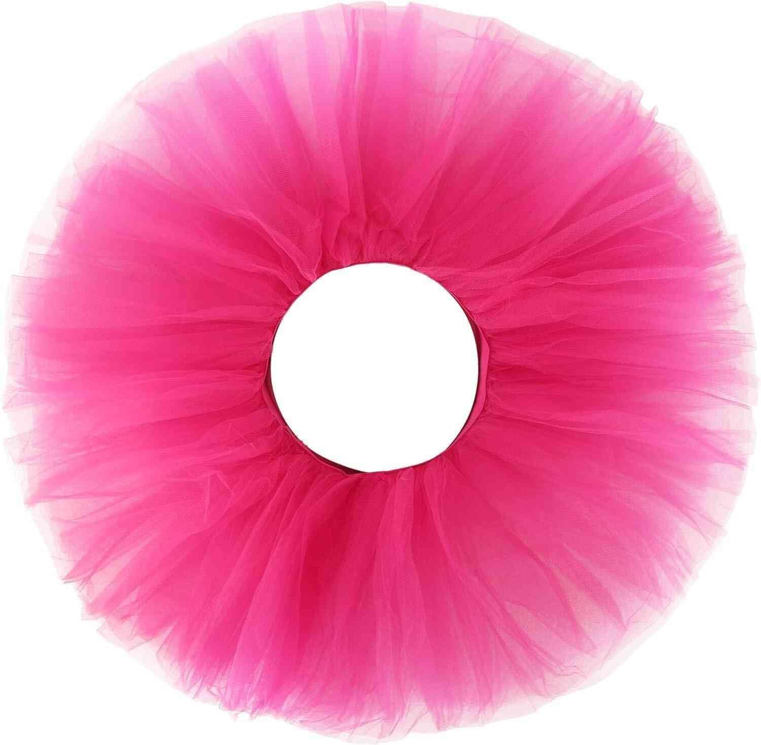 Tutu Skirt Women's Teens Elastic 6 Layered Tulle Halloween Ballet Skirt Vintage Style Cheerleading Short Skirt Adult Size image 3