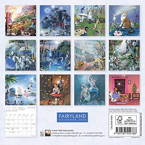 fairyland mini wall calendar 2020 art calendar