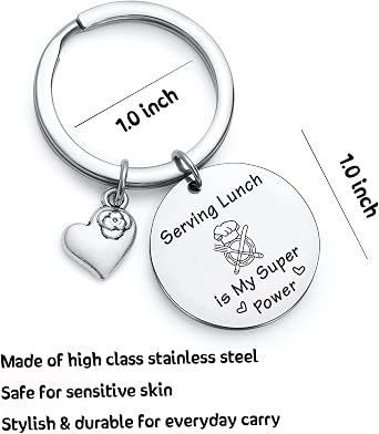 Lunch Keychain Lunch Lady Gift Cafeteria Worker Gift School Canteen Operators Keychain