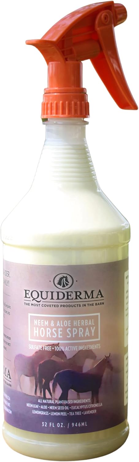 Tack Shack of Ocala Equiderma Products- Equiderma Skin Lotion, Equiderma Dry Shampoo, Equiderma Outdoor Spray- Coat Care Products for Horses (Equiderma Outdoor Spray)