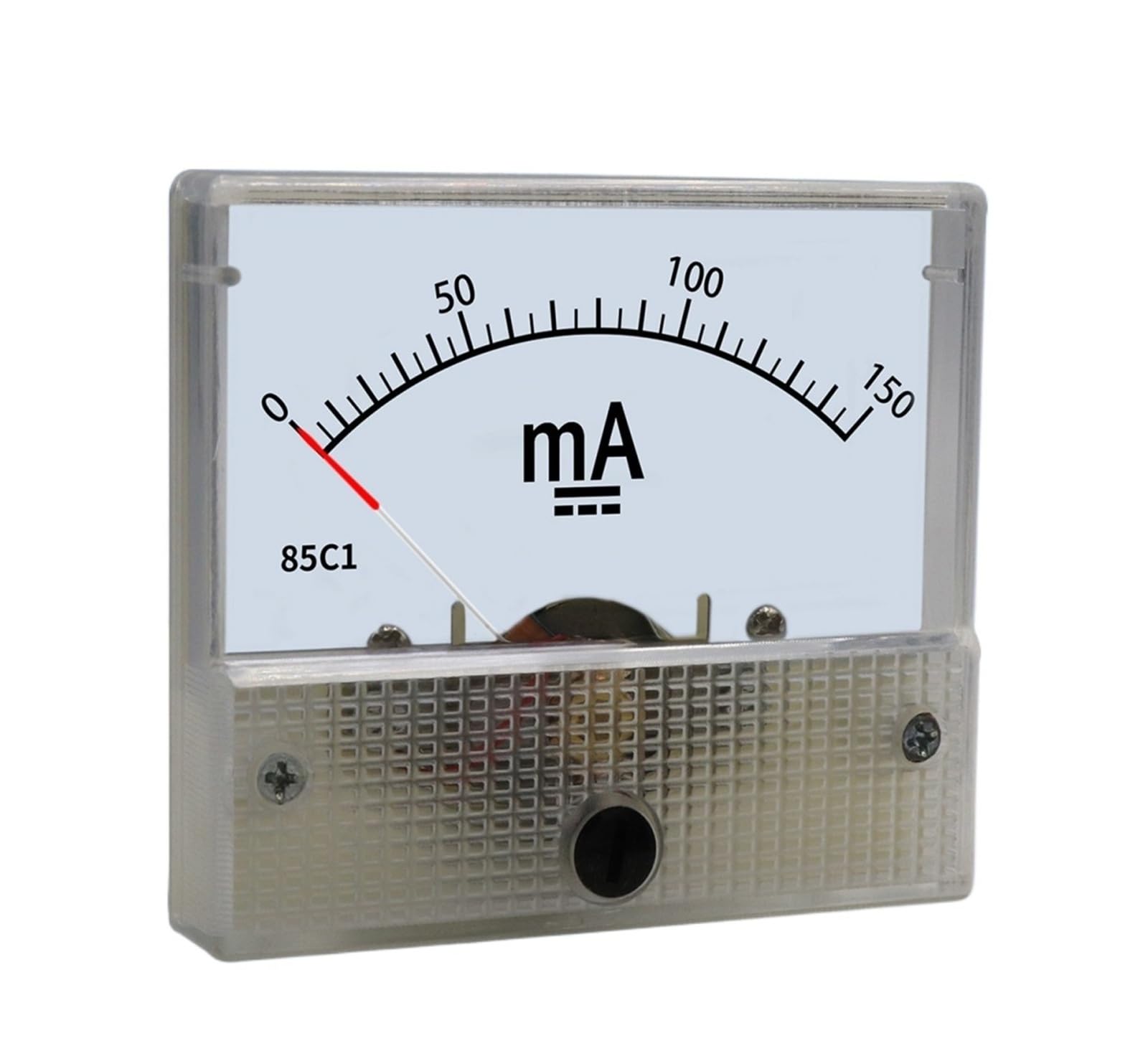 WCNGRFRNB Square pointer type DC AC Meter DC/AC Milliammeter 85series Pointer Type Mechanical Meter Current Measurement 1~500mA(5mA,85L1 AC)