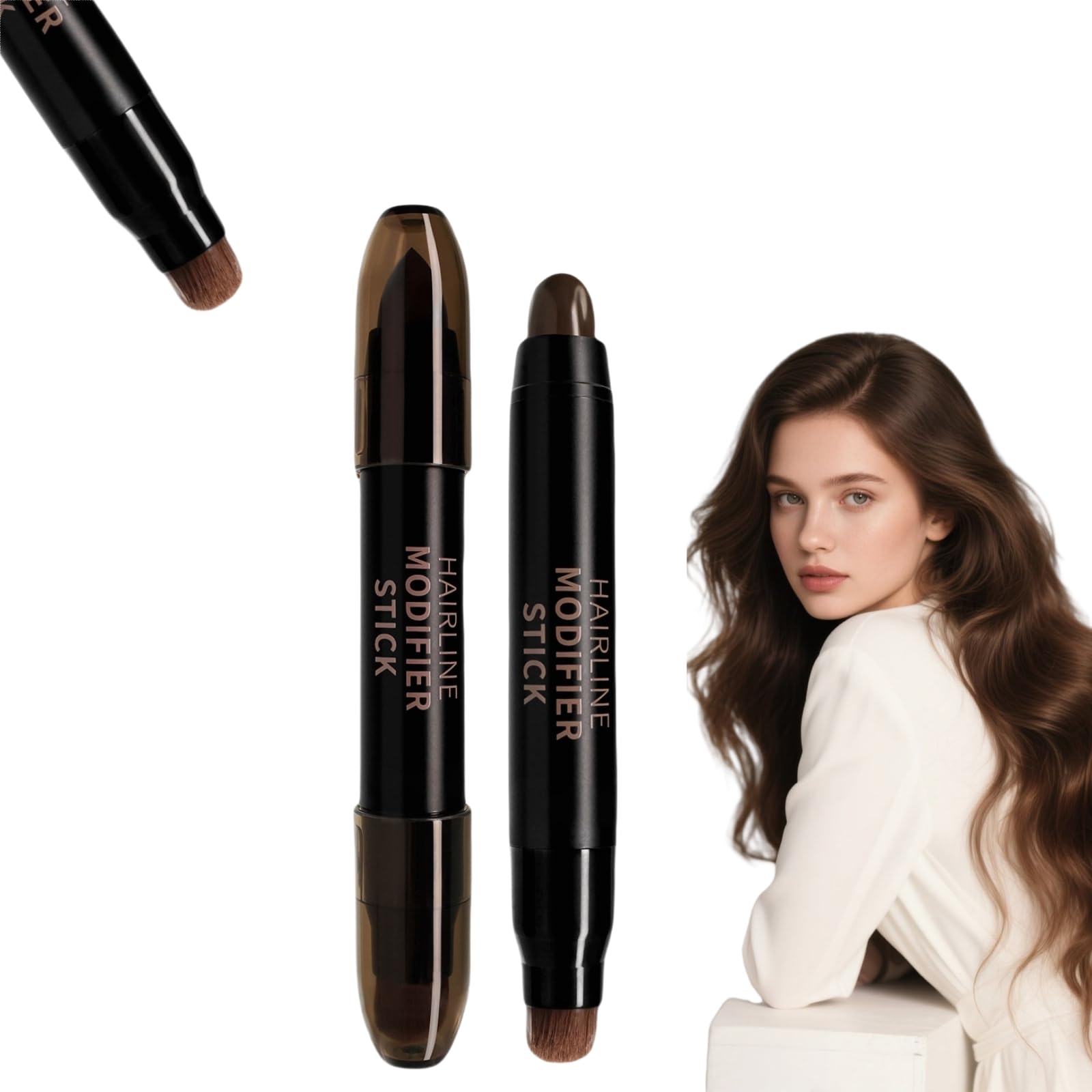 Root Cover Up Stick,Root Color Stick,Double Head Root Touch Up,Instant Grey Coverage & Hair Loss Cover,Hair Root Colour Touch Up,Root Powder Touch Up,Hairline Powder,Waterproof & Sweat-Proof(03#)