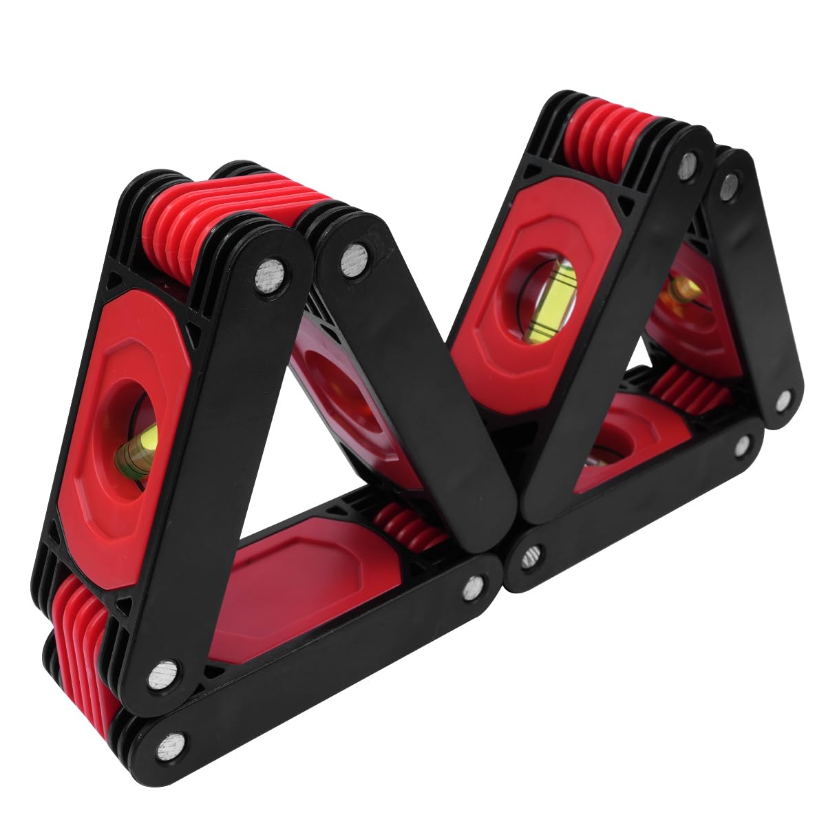 Tiardey Multi-Function Foldable Level,28.3 Inch Multi-Angle Measuring Woodworking Tools with 4 Easy-Read Level Bubbles 45°/90°/180°