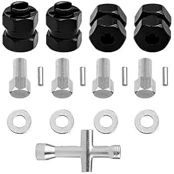 Amazon.com: 4 Pieces Aluminum Extended 7mm Hex Wheel Hubs