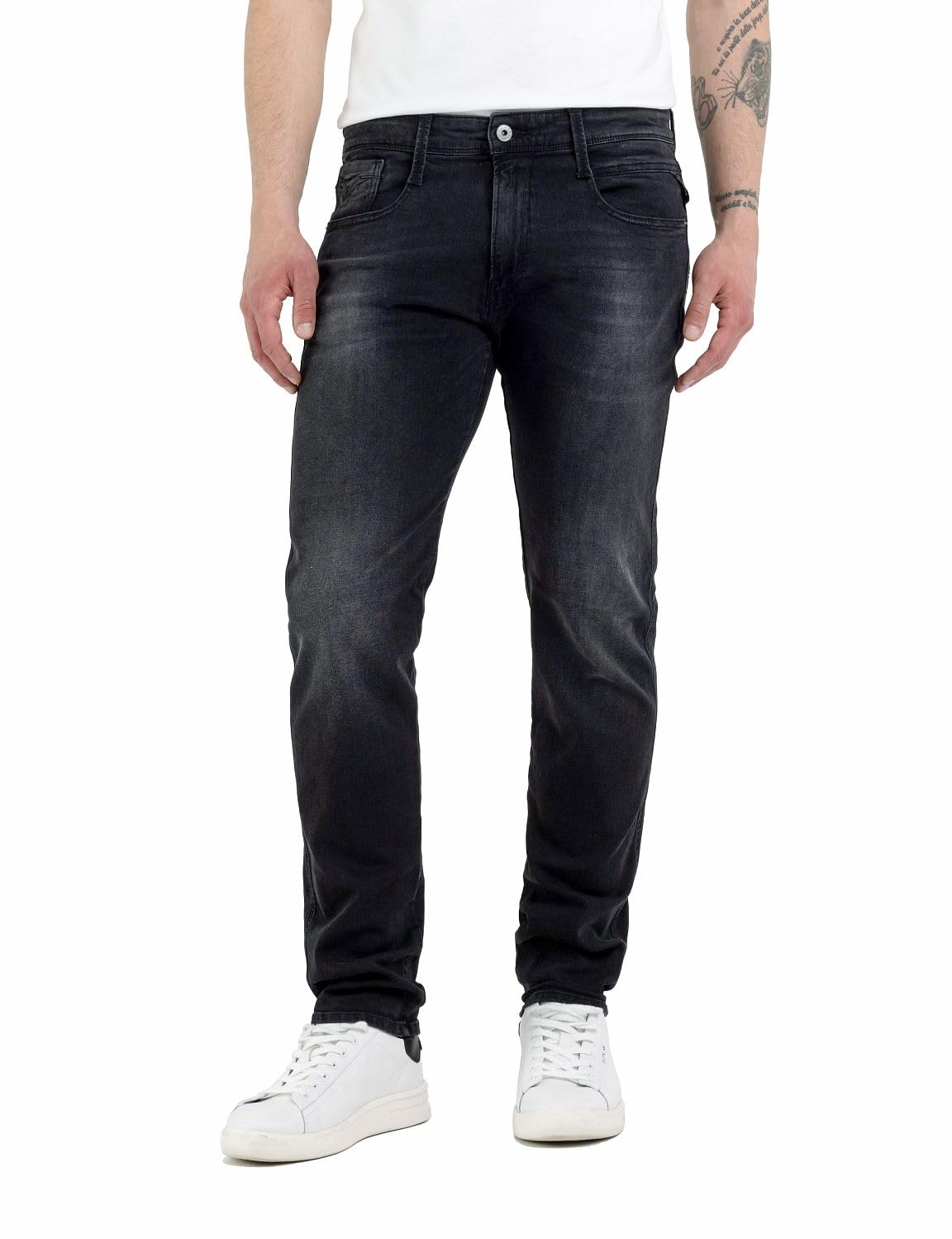 Replay Herren Jeans Anbass Slim-Fit mit Power Stretch