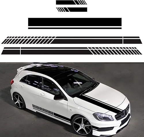 BONNIO 5 Stück Auto Aufkleber Motorhaube Karosserie Stoßstange Dach Kofferraum A