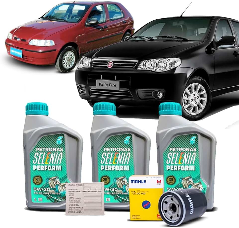 Kit Troca de Oleo 5w30 e Filtro Fiat Palio Fire 1.0 1.3 1.4 8v 16v 2001 a 2016