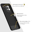 Pikkme Back Cover for Vivo Y58 5G / Vivo T3x 5G / Vivo Y200i 5G Camera Protection 3D Hexa Cube Design Silicone Protective Bumper Case (Black) gallery image