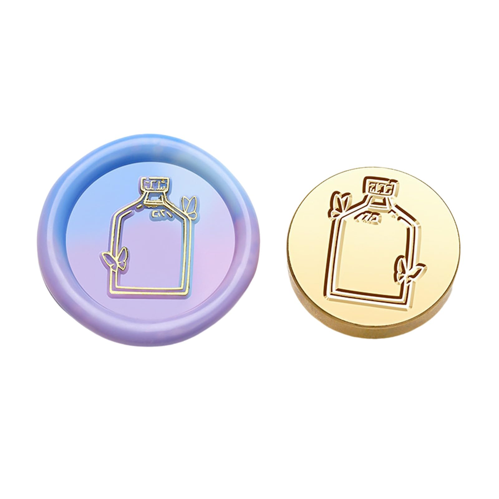 YWLUUOO Bottle Textured Wax Stamp Head, Bottle Theme Wax Seal Stamp Head Replacement for Invitations Letter Envelope Gift Wrap Unique