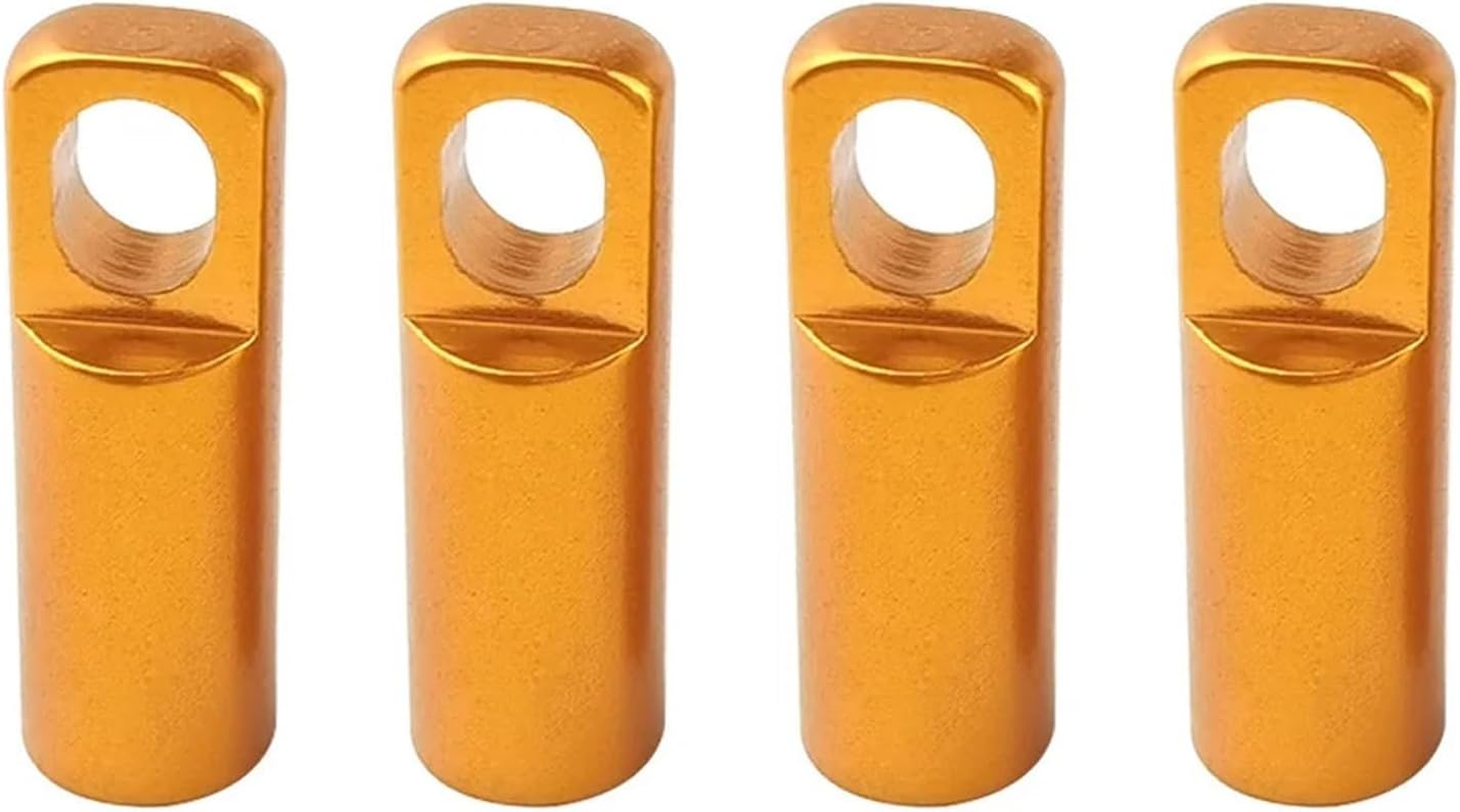 4/8PCS Aluminum Alloy Presta Valve Caps - Tire Wheel Dust Covers & Protectors for Bicycles, Dustproof Bike Accessories(4pcs Gold)