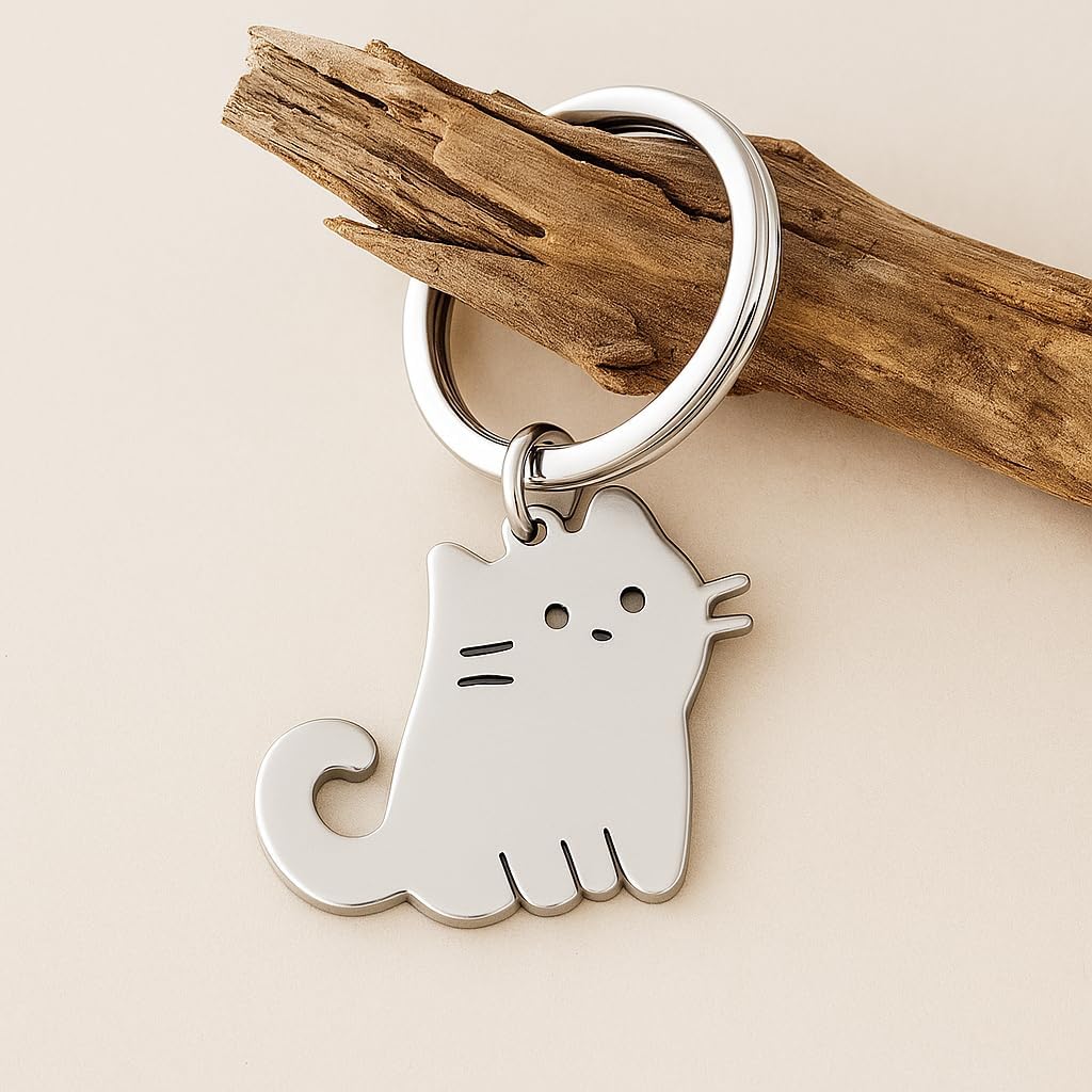 Cute Keychain with Cut Key Chains Gift for Cat Lovers Women and Girlfriend image 2