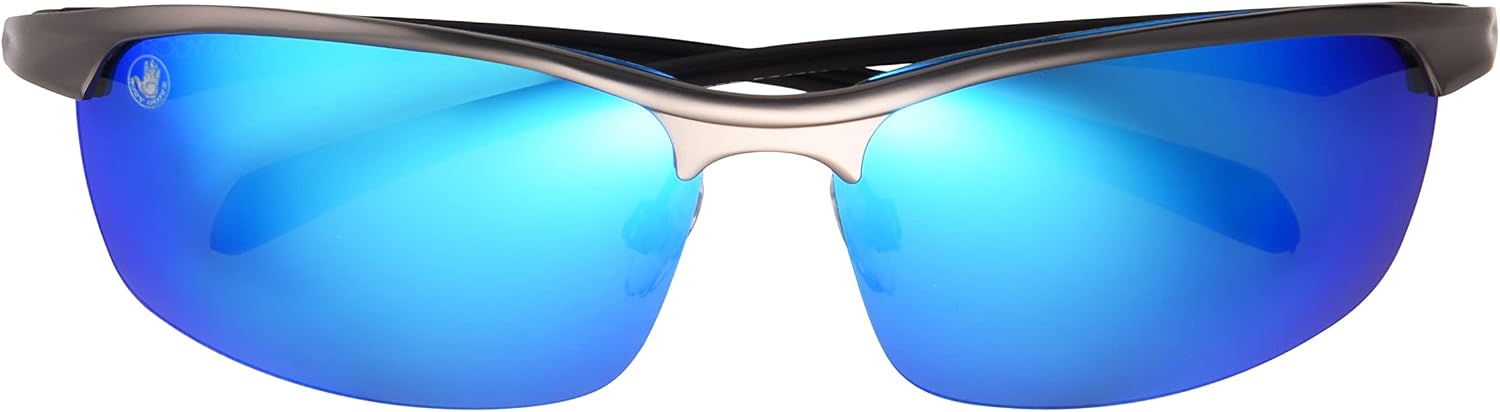 Body Glove Men's Cruise Polarized Blade Sunglasses, Gunmetal, 64 mm