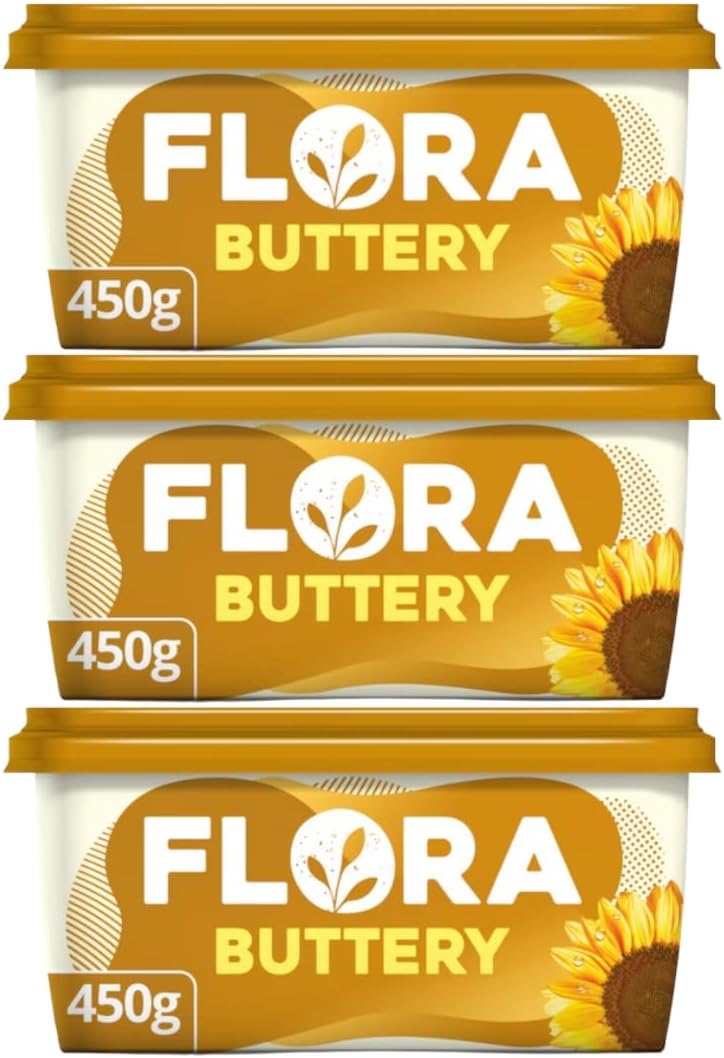 3x450g Buttery Spread Margarine Floras with Natural Ingredients (3x450g)