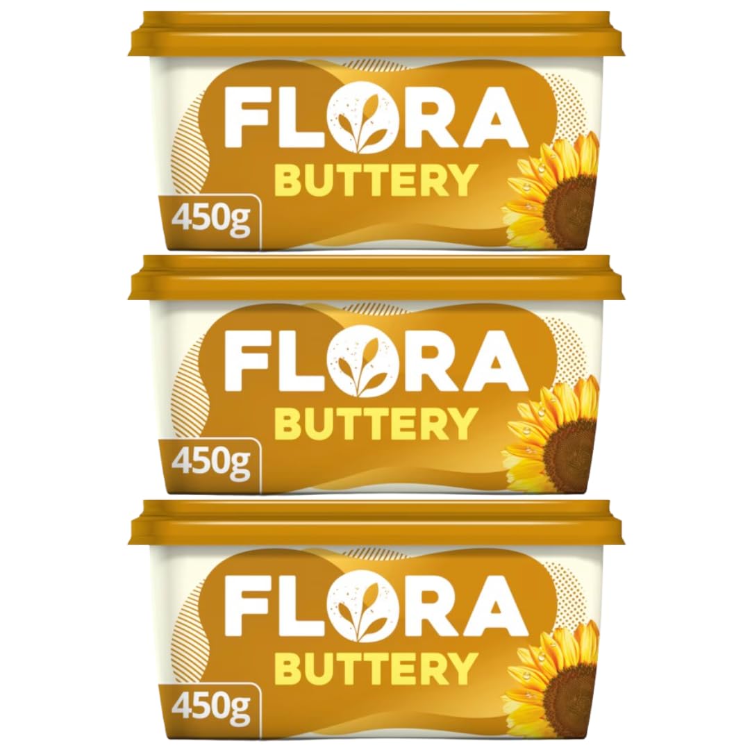 3x450g Buttery Spread Margarine Floras with Natural Ingredients (3x450g)