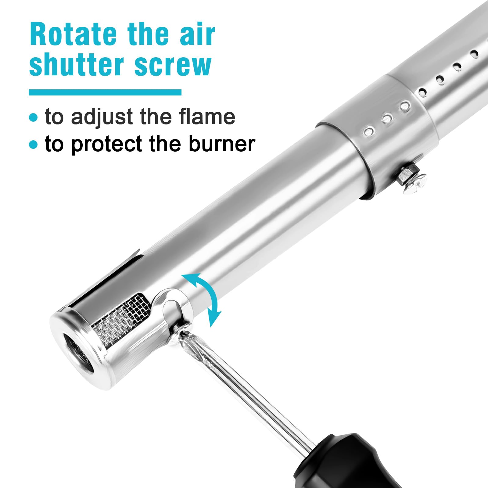 GRISUN Tubo quemador de parrilla ajustable de 30,5 a 44,5 cm para Charbroil, Outback, CosmoGrill, Napoleon, Uniflame, piezas de repuesto universales (paquete de 4)