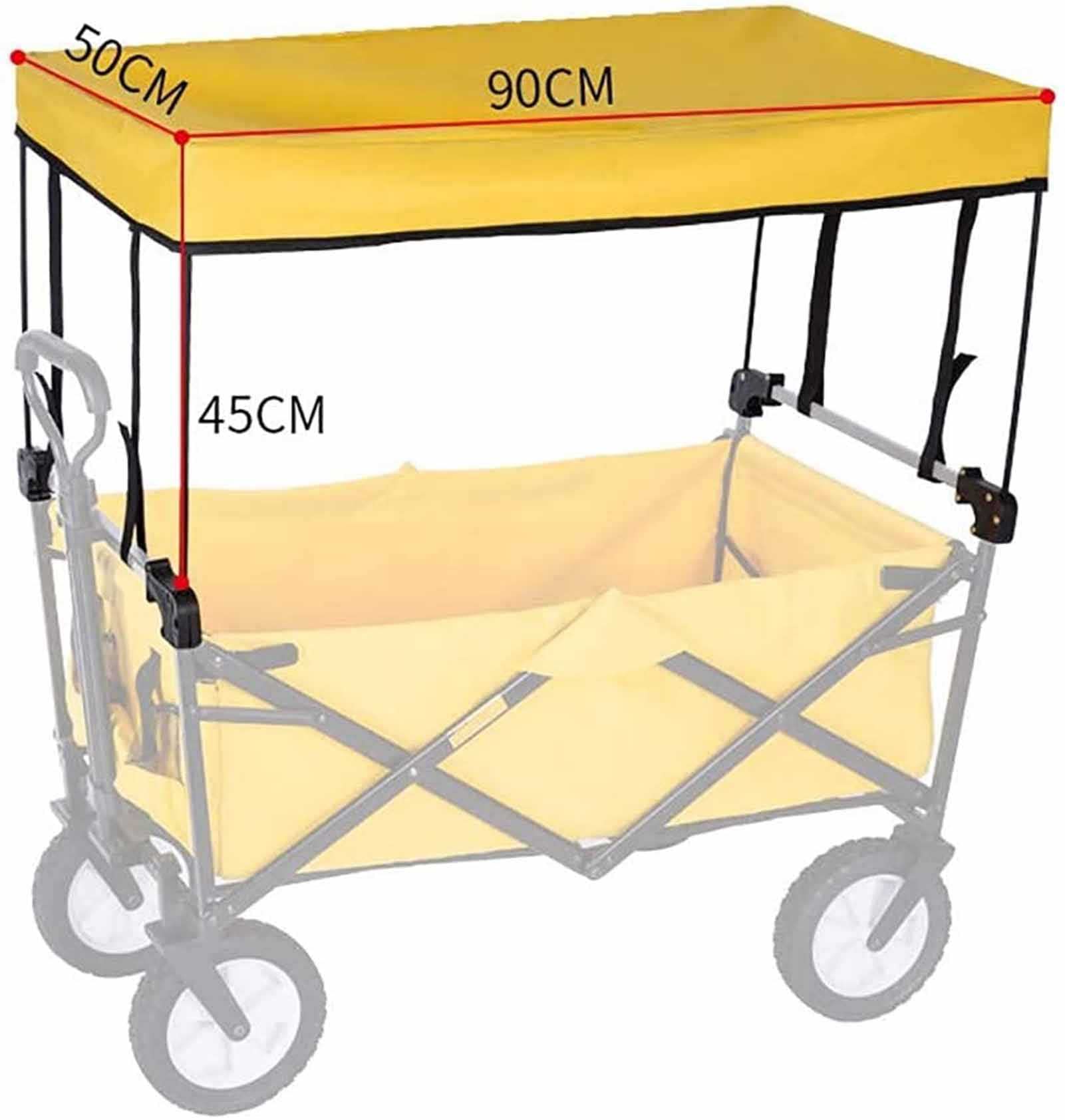 Toldo plegable para carrito, parasol con protección UV para jardín, camping y playa, ligero, fácil de instalar, solución de sombra portátil para exteriores