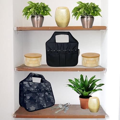 Roomforlife Stuff ‘N Go/Handle Top Messenger Style Tote W/ 8 Outer Pockets/Spacious Main Compartment/Shoulder Strap/Magnetic Closure Handle #TOP2