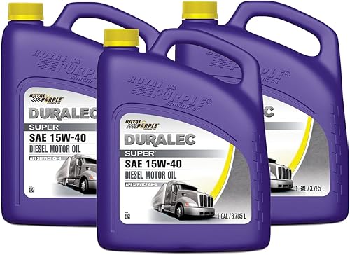 Royal Purple 04154 / 300905 Duralec Super 15W40 CK-4 Aceite de motor sintético - 1 galón (caja de 3)